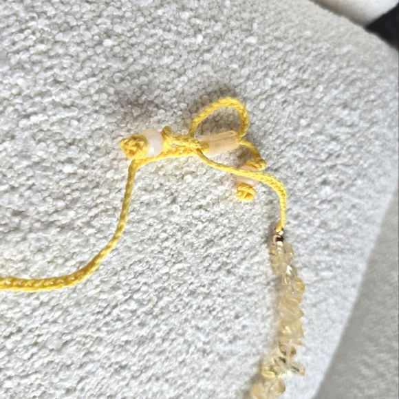 NWT! Free People, Single Strand Beaded Necklace, Citrene -NEW! - Picture 8 of 9